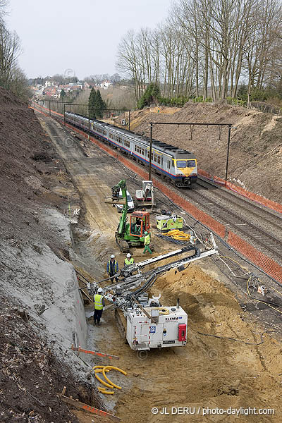 chantier pour le RER en Brabant wallon